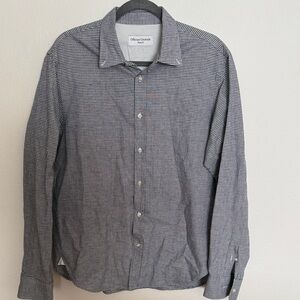 Officine Generale sz L Men's Monochrome black white checked Patterned Shirt VGUC